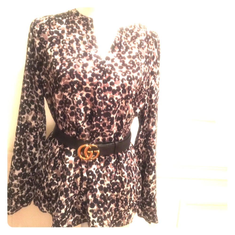 Leopard blouse size L